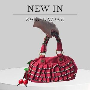 Betsey Johnson Betseyville Red Ruffle Shoulder Bag – Y2K Cherry Charm,